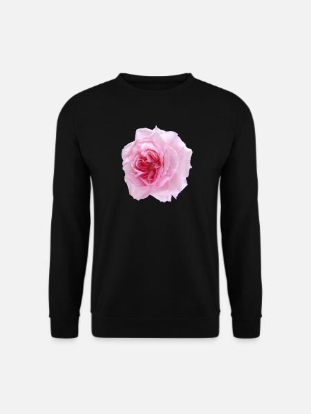 Pinke Rose (pink rose) - Unisex Pullover - Schwarz