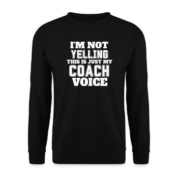Lustiges Coach-Geschenk für Sport-Trainer Sportpapa - Unisex Pullover - Schwarz - Vorne - Alina (178cm) & Michal (187cm)