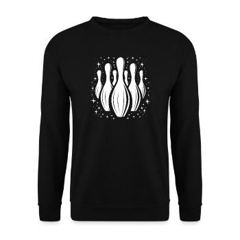 Kegeln - Unisex Pullover - Schwarz - Vorne - Alina (178cm) & Michal (187cm)