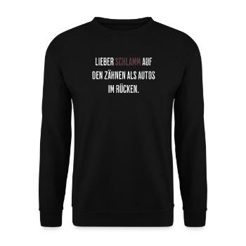 Lieber Schlamm Auf Den Zähnen - Unisex Pullover - Schwarz - Vorne - Alina (178cm) & Michal (187cm)