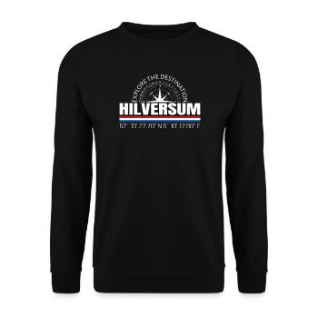Hilversum - Unisex Pullover - Schwarz - Vorne - Alina (178cm) & Michal (187cm)