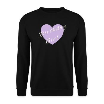Birthday Girl – Celebration Design - Unisex Pullover - Schwarz - Vorne - Alina (178cm) & Michal (187cm)