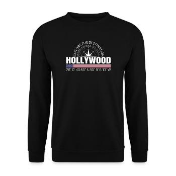 Hollywood - Unisex Pullover - Schwarz - Vorne - Alina (178cm) & Michal (187cm)