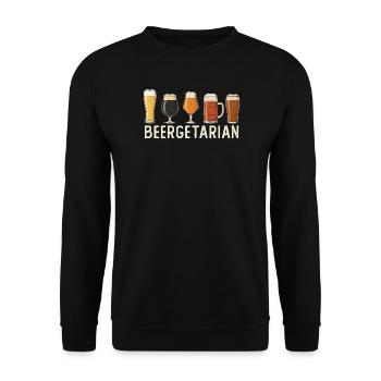 Craft Beer Vintage-Beergetarianische Heimbraukunst - Unisex Pullover - Schwarz - Vorne - Alina (178cm) & Michal (187cm)