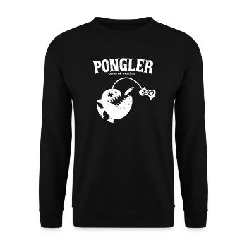 strange_ocean_PONGLER_white - Unisex Pullover - Schwarz - Vorne - Alina (178cm) & Michal (187cm)