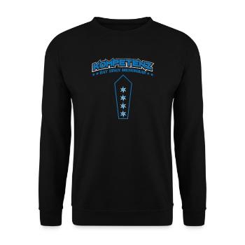 Polizeihauptmeister 4 Sterne Landespolizei Polizei - Unisex Pullover - Schwarz - Vorne - Alina (178cm) & Michal (187cm)