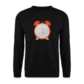 Wecker - Unisex Pullover - Schwarz - Vorne - Alina (178cm) & Michal (187cm)