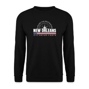 New Orleans - Unisex Pullover - Schwarz - Vorne - Alina (178cm) & Michal (187cm)