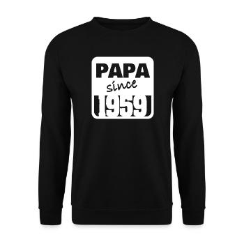 Vater 1959 - Unisex Pullover - Schwarz - Vorne - Alina (178cm) & Michal (187cm)