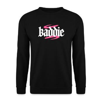 Baddie Aesthetic Böses Mädchen Bad Girl Baddie - Unisex Pullover - Schwarz - Vorne - Alina (178cm) & Michal (187cm)