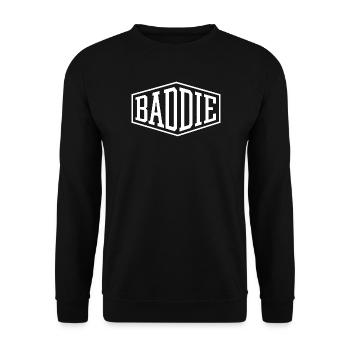 Baddie Aesthetic Böses Mädchen Bad Girl Baddie - Unisex Pullover - Schwarz - Vorne - Alina (178cm) & Michal (187cm)