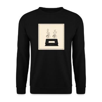 Locher No. 02 – Freiraum - Unisex Pullover - Schwarz - Vorne - Alina (178cm) & Michal (187cm)