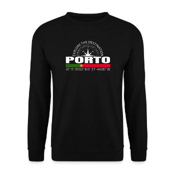 Porto - Unisex Pullover - Schwarz - Vorne - Alina (178cm) & Michal (187cm)