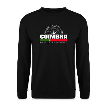 Coimbra - Unisex Pullover - Schwarz - Vorne - Alina (178cm) & Michal (187cm)