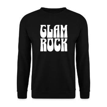 Glam-Rock-Typografie - Unisex Pullover - Schwarz - Vorne - Alina (178cm) & Michal (187cm)