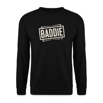 Baddie Aesthetic Böses Mädchen Bad Girl Baddie - Unisex Pullover - Schwarz - Vorne - Alina (178cm) & Michal (187cm)