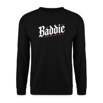 Baddie Aesthetic Böses Mädchen Bad Girl Baddie - Unisex Pullover - Schwarz - Vorne - Alina (178cm) & Michal (187cm)