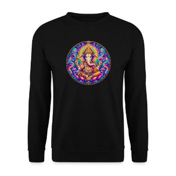 Ganesha - Unisex Pullover - Schwarz - Vorne - Alina (178cm) & Michal (187cm)