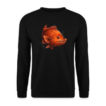 Garibaldi Fischliebhaber im Pazifischen Ozean Kalifornien - Unisex Pullover - Schwarz - Vorne - Alina (178cm) & Michal (187cm)