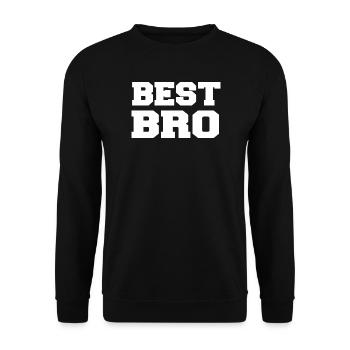 Best Bro Meilleur Frère Typo Blanc - Unisex Pullover - Schwarz - Vorne - Alina (178cm) & Michal (187cm)