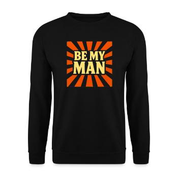 Be My Man T-shirt - Unisex Pullover - Schwarz - Vorne - Alina (178cm) & Michal (187cm)