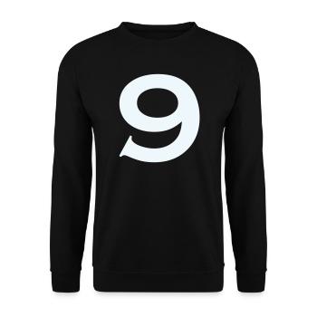 9- - Unisex Pullover - Schwarz - Vorne - Alina (178cm) & Michal (187cm)