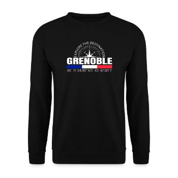 Grenoble - Unisex Pullover - Schwarz - Vorne - Alina (178cm) & Michal (187cm)
