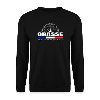 Grasse - Unisex Pullover - Schwarz - Vorne - Alina (178cm) & Michal (187cm)