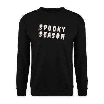 Spooky Season – Halloween Typography Design - Unisex Pullover - Schwarz - Vorne - Alina (178cm) & Michal (187cm)