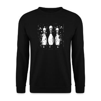Bowling Spiel - Unisex Pullover - Schwarz - Vorne - Alina (178cm) & Michal (187cm)