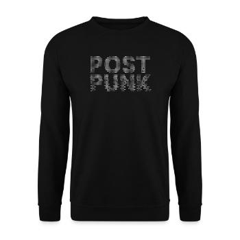 Post-Punk-Digitallogo - Unisex Pullover - Schwarz - Vorne - Alina (178cm) & Michal (187cm)