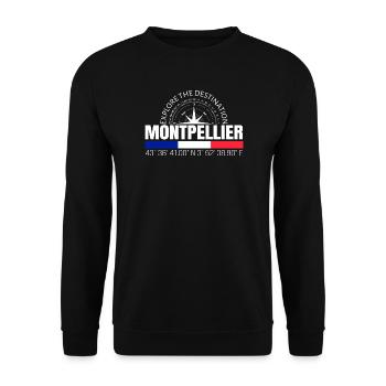 Montpellier - Unisex Pullover - Schwarz - Vorne - Alina (178cm) & Michal (187cm)