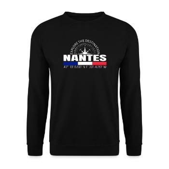 Nantes - Unisex Pullover - Schwarz - Vorne - Alina (178cm) & Michal (187cm)