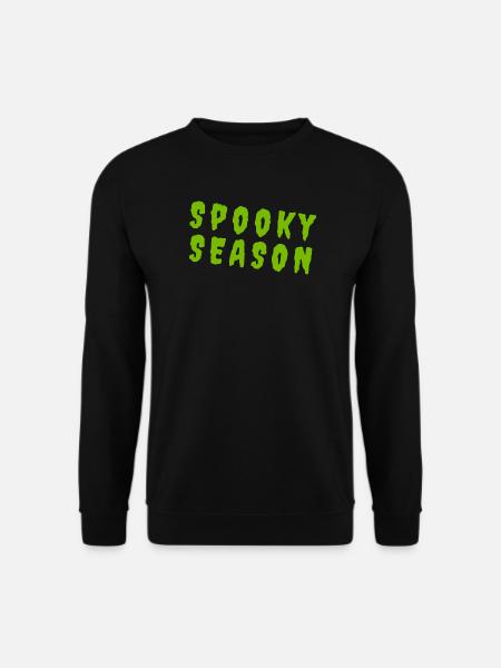 Spooky Season – Toxic Green Typography - Unisex Pullover - Schwarz