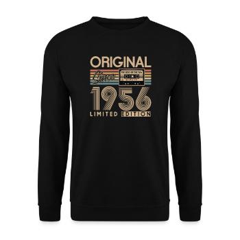 70. Geburtstag, 70 Jahre - Unisex Pullover - Schwarz - Vorne - Alina (178cm) & Michal (187cm)