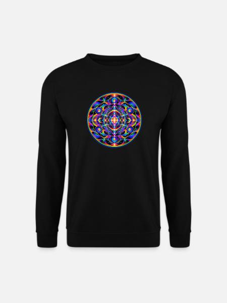 Geometrie Mandala - Unisex Pullover - Schwarz