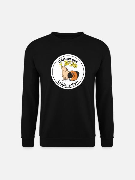 Meerschweinchen Gärtner Leidenschaft Deko - Unisex Pullover - Schwarz