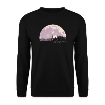 Skyline von Edinburgh Schottland - Unisex Pullover - Schwarz - Vorne - Alina (178cm) & Michal (187cm)
