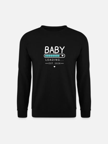 Baby Loading 2026 – Schwangerschaft & werdende Elt - Unisex Pullover - Schwarz