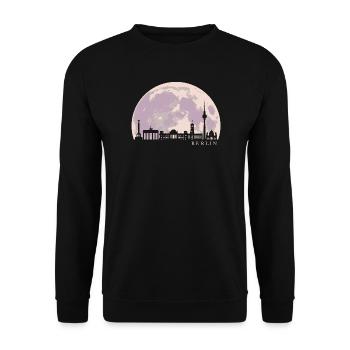 Berliner Deutschland-Skyline - Unisex Pullover - Schwarz - Vorne - Alina (178cm) & Michal (187cm)