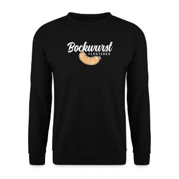 Bockwurst Flüsterer - Unisex Pullover - Schwarz - Vorne - Alina (178cm) & Michal (187cm)