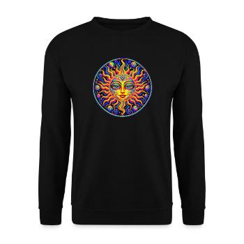 Sonne - Unisex Pullover - Schwarz - Vorne - Alina (178cm) & Michal (187cm)