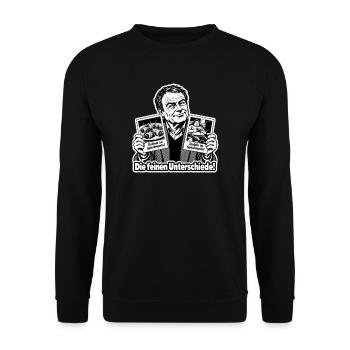 Die feinen Unterschiede - Unisex Pullover - Schwarz - Vorne - Alina (178cm) & Michal (187cm)
