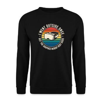 Gamer-PC game Computer zocken VR HEADSET gamer - Unisex Pullover - Schwarz - Vorne - Alina (178cm) & Michal (187cm)