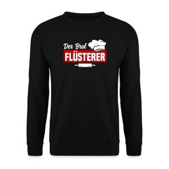 Der Brot Flüsterer - Unisex Pullover - Schwarz - Vorne - Alina (178cm) & Michal (187cm)