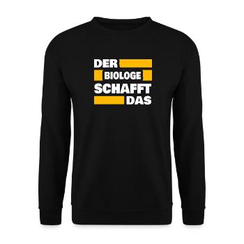 Beruf Biologe - Unisex Pullover - Schwarz - Vorne - Alina (178cm) & Michal (187cm)