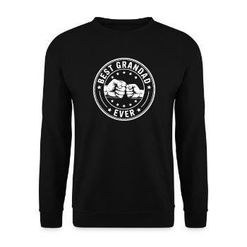 Beste Vatertagsgeschenkidee aller Zeiten - Unisex Pullover - Schwarz - Vorne - Alina (178cm) & Michal (187cm)