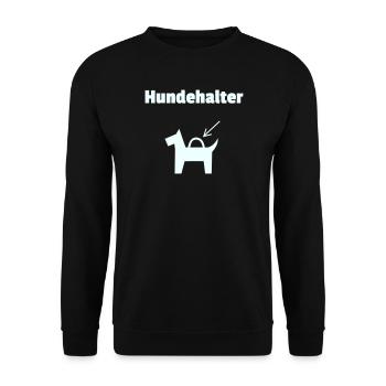 Hundehalter w - Unisex Pullover - Schwarz - Vorne - Alina (178cm) & Michal (187cm)