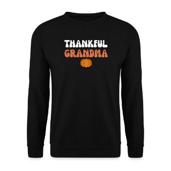 Dankbare Oma Thanksgiving Matching Familiengeschenk - Unisex Pullover - Schwarz - Vorne - Alina (178cm) & Michal (187cm)
