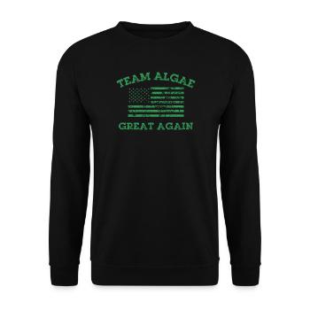 Team Algen - Unisex Pullover - Schwarz - Vorne - Alina (178cm) & Michal (187cm)